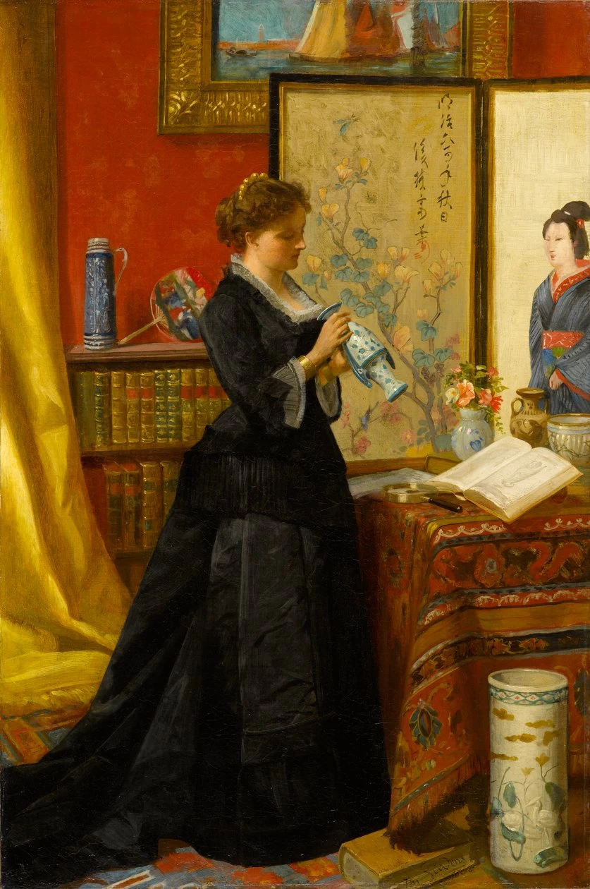 Alfred Émile Stevens - La collezionista di porcellane, North Carolina Museum of Art, Raleigh